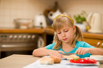 girl eating breakfast