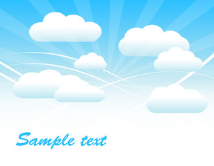 sky and clouds vector