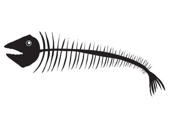 Vector illustration of dead fish