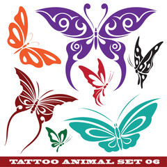Fototapeta premium templates butterfly for tattoo and design on different topics
