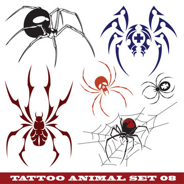 Tattoo spider. Tattoo tribal vector design Stock Vector | Adobe Stock