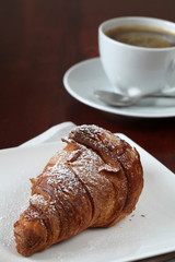 Croissant and coffee