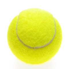 yellow tennis ball isolated on white