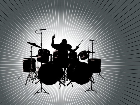 Schlagzeugspieler mit Schlaginstrument