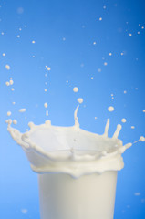 Milk splash close-up