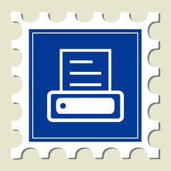Obraz premium Printer Sign Stamp