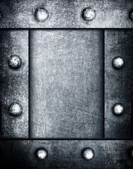 grunge metal frame background