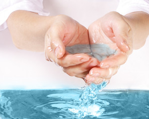 Fototapeta premium water in hand