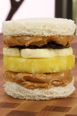 delicious  peanut butter and jelly sandwich