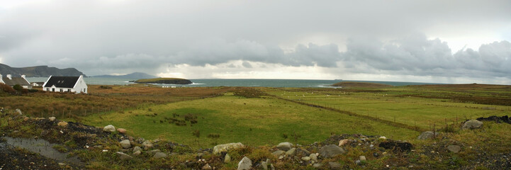 Irish village on the coast