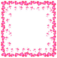 karte mit herzrahmen