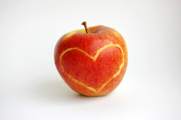 Apple with heart