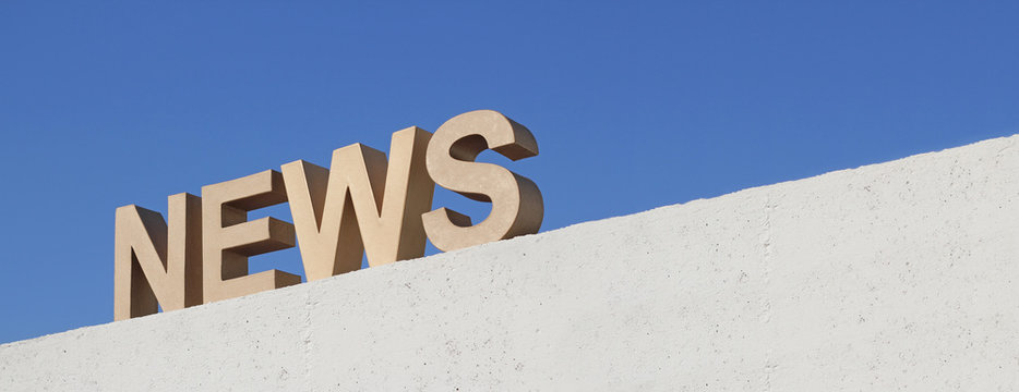 NEWS Schriftzug im Panoramaformat