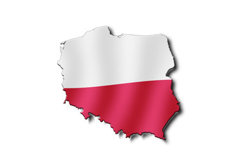 Cartina Polonia - obrazy, fototapety, plakaty