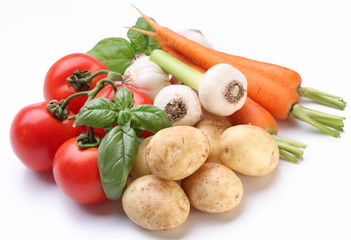 Group of fresh vegetables