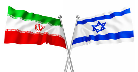israel and iran flag