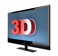 3d Lcd or Led Tv. HQ 3d Render. Include Clipping Path