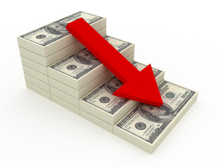 Decreasing value of Dollar. Include Clipping Path