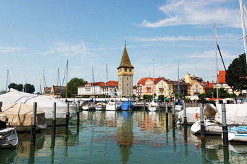 Fototapeta premium Leuchtturm, Lindau, Bodensee, Germany