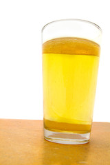 tall pint of beer, isolated on white