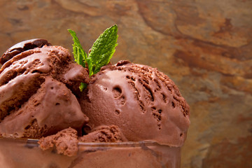 Delicious chocolate ice cream