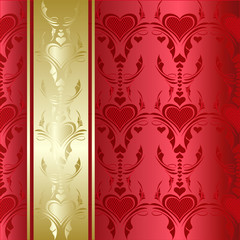 Valentine  Background with Hearts