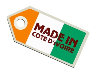 vector label Made in Cote d'Ivoire
