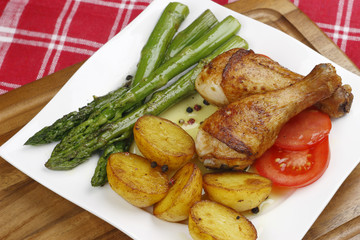 Chicken legs with vegetables