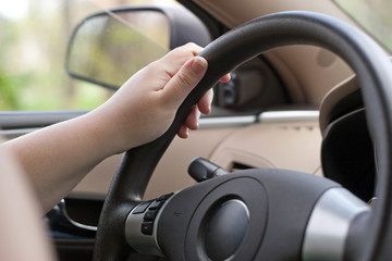 Naklejka premium Woman Car Driver