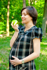 Pregnant with an apple