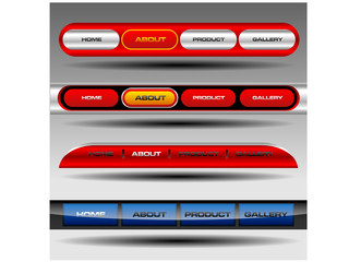 Editable website vector buttons