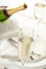 table set for a wedding dinner..