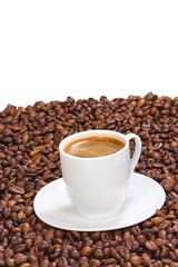 Fototapeta premium cup of coffee on white