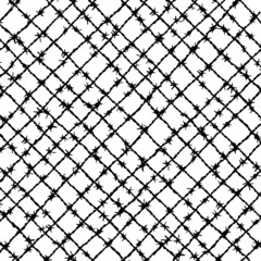 Barbed wire woven