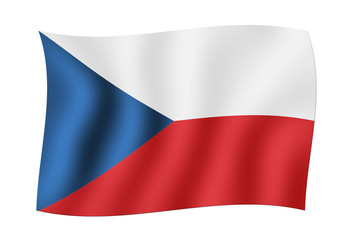 Fototapeta na wymiar Bandiera Repubblica Ceca