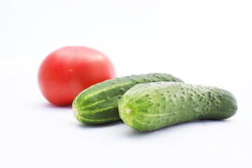 cucumber and tomato