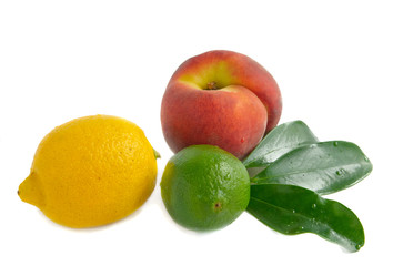 Lemon , lime and peach