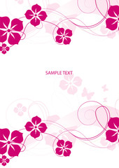Abstract flowers background with place for your text