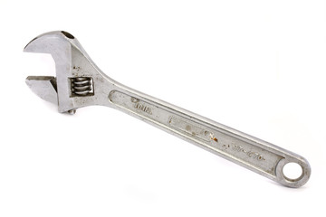 monkey wrench over white