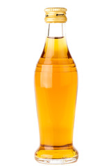 bottle with strong drinks isolated on the white background