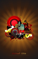 abstract city vector