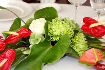 bouquet centre de table réception