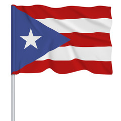 Fototapeta na wymiar Flaggenserie-Mittelamerika Puerto Rico