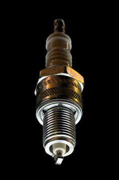 spark plug on black
