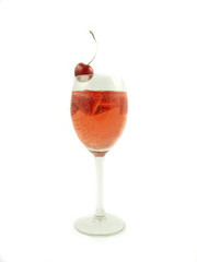 Rose wine in glass