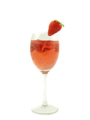 Rose wine in glass