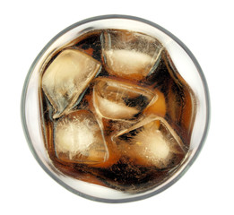 Cola drink,top view