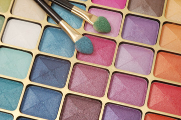 Make up set and brushes