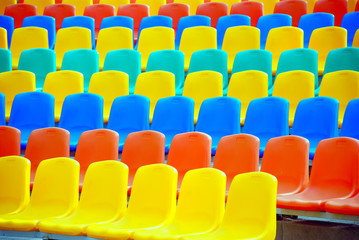 Rows of empty seats