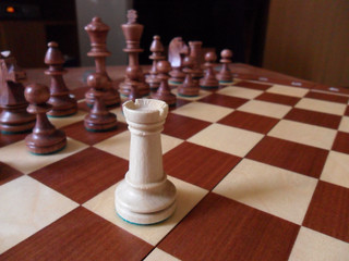White wooden rook